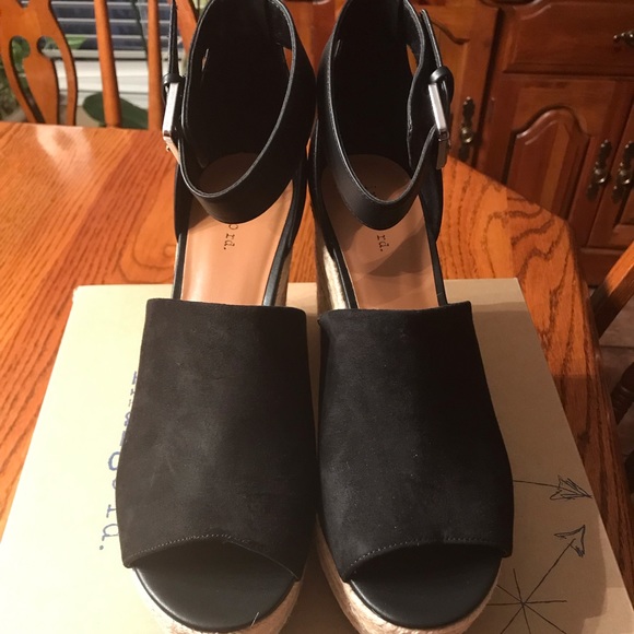 Indigo Rd Airy Wedges Black Size 10 - Picture 4 of 5